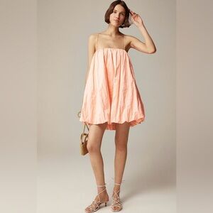 J.Crew Collection Mini Bubble Dress Satin Party Holiday Peony Pink US 6.